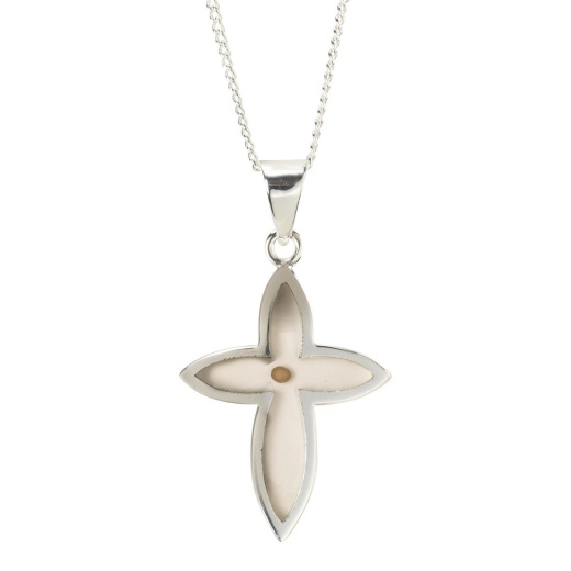 Mustard Seed Petal Cross Necklace - Faith Inspired Jewelry