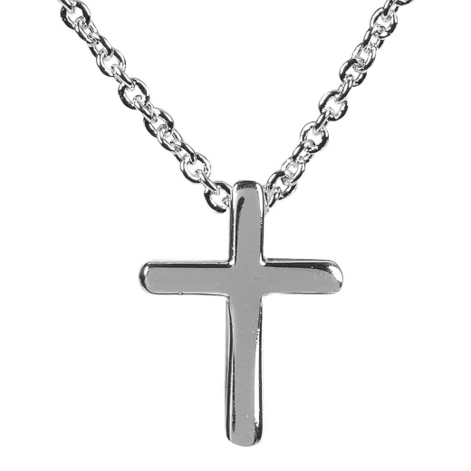 Nk- Mini Box Crs Sil Plt 16Ch Pendant Necklace