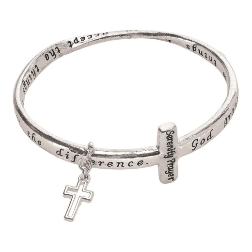Brc-Seren Pry Mobius/Crs Sil Plt Silver Plated Bangle