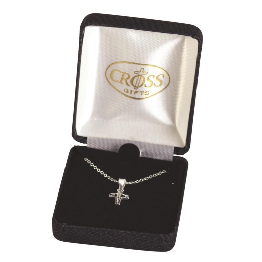 Necklace Silver Plate Crucifix For Baby