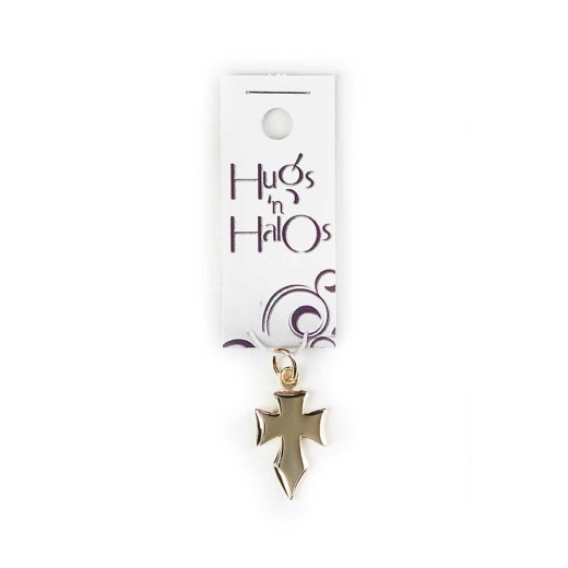 Hugger-Gp Flare Crs-Cd Gold Plated Flare Cross Hugger