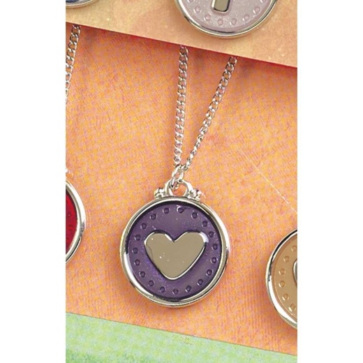 Faith and Love Precious Medallions Necklace Assortment - Nk-Sp Round/Hrt Amy Epoxy-18"
