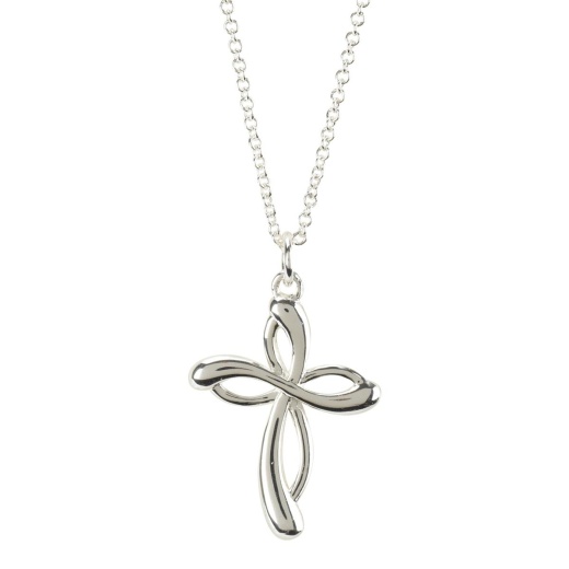 Nk Minis Ribbon Crs Sil Plt 18-inch Chain Necklace
