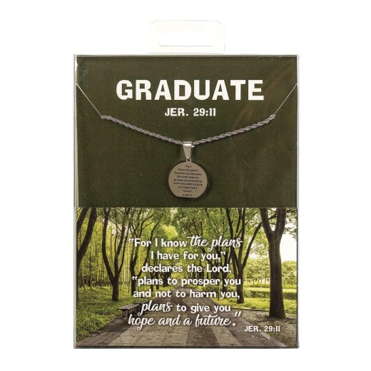 Necklace Jer.29:11 Graduation Cross Her