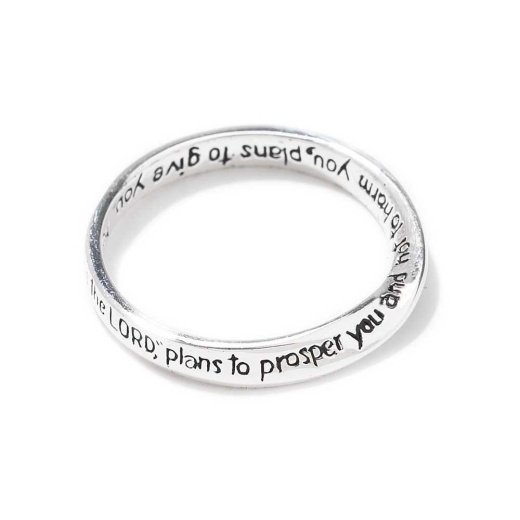 Ring Jer 29:11 Mobius Sil Plt Size 7 - Inspirational Jewelry