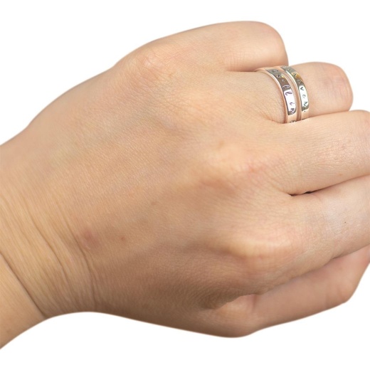 Psalm 23:6 Silver Plated Mobius Ring for Women - Size 9