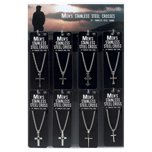 Men's Cross Necklace Assortment Board