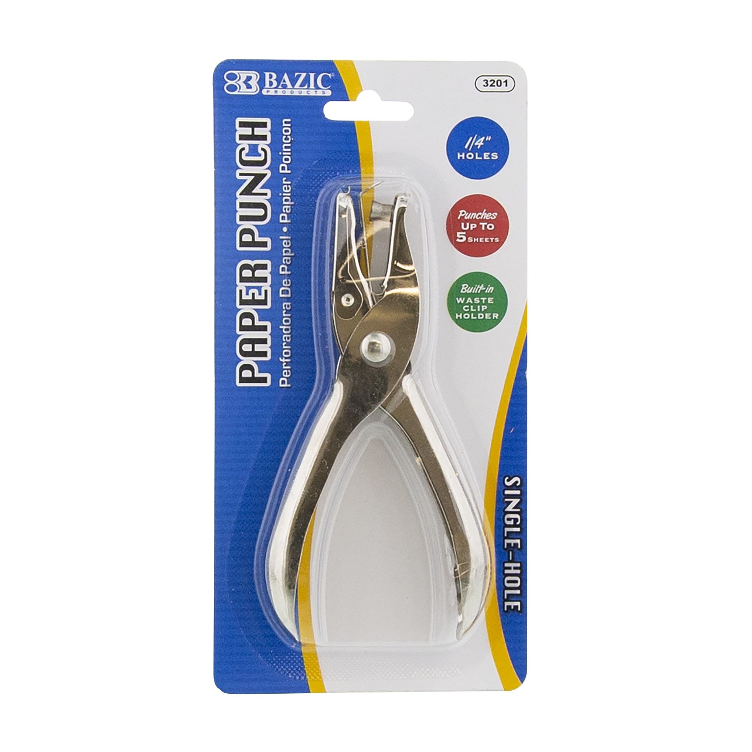 Single Hole Paper Punchers 5 Sheets Per Punch