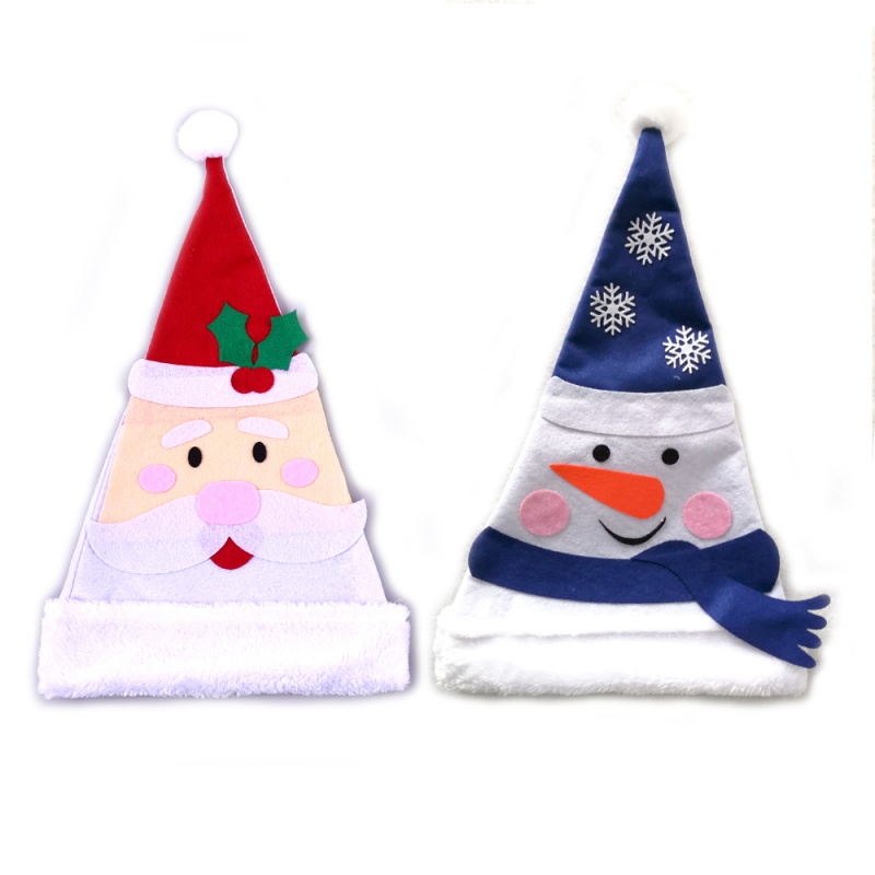 Christmas Character Hats - Santa/Snowman, 19" X 11