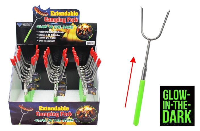 Glow-In-The-Dark Extendable Camping Fork