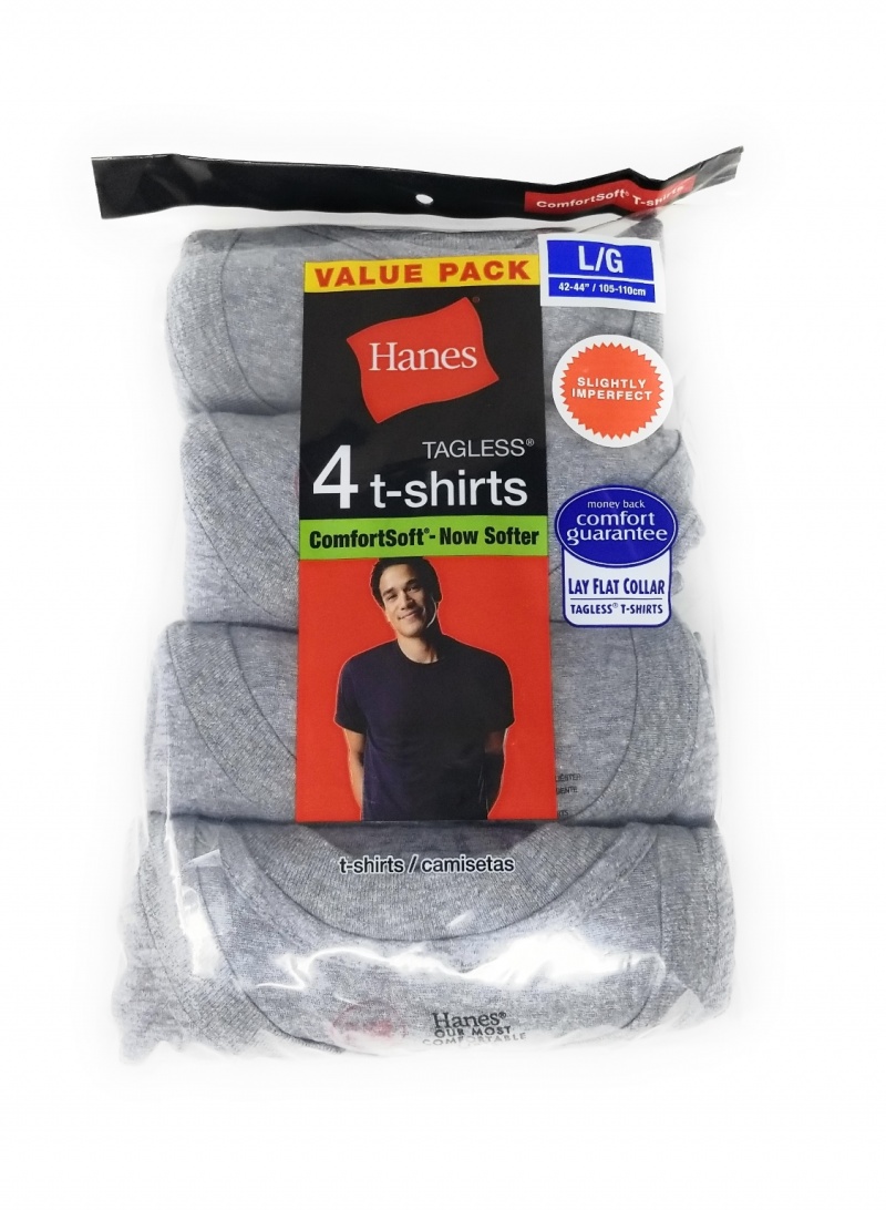 Hanes Men's Irregular Comfortsoft T-Shirt - Assorted, S - 2 X, 4 Pack