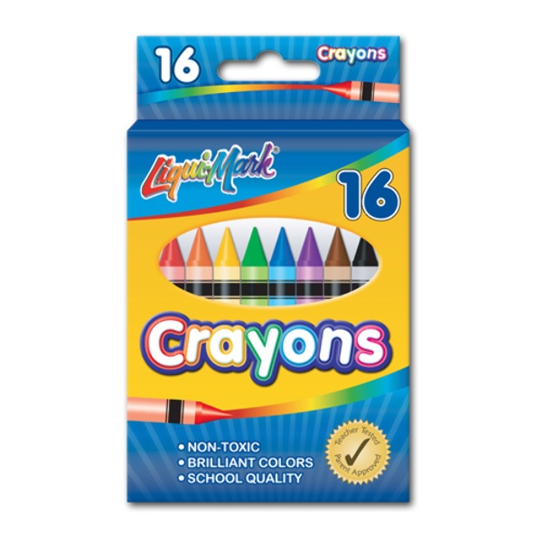 Crayons - 16 Assorted Colors