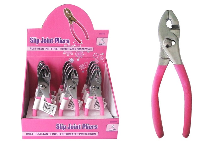 Pink 6" Slip Joint Plier