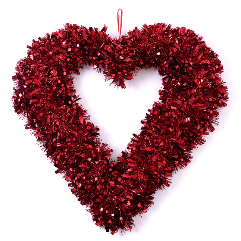 19.7" Valentine Tinsel Heart