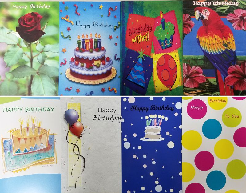 Assorted Birthday Cards - 144 Pack