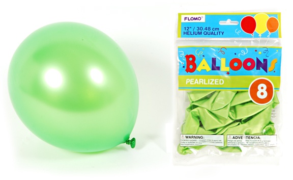 12" Pearlized Balloons - Green