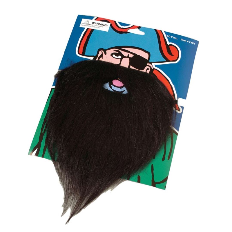 Fake Black Pirate Beard Moustache