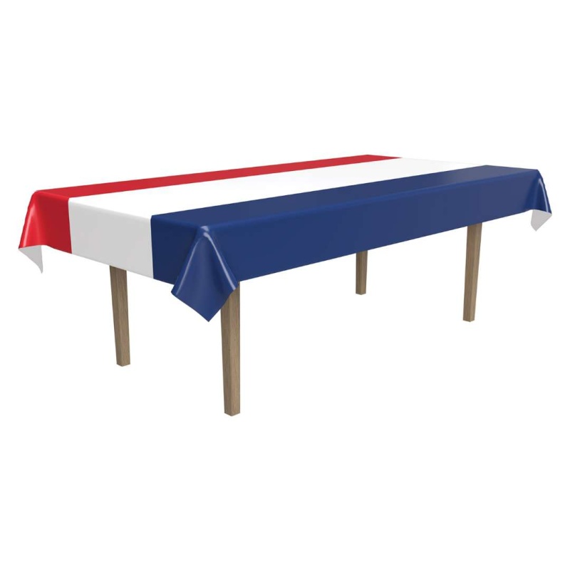 Patriotic Table Covers - Red, White, Blue, Plastic