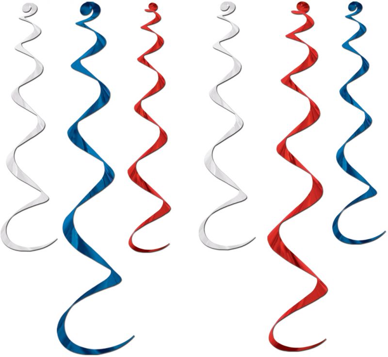 Twirly Whirlys - Assorted Red, White, Blue