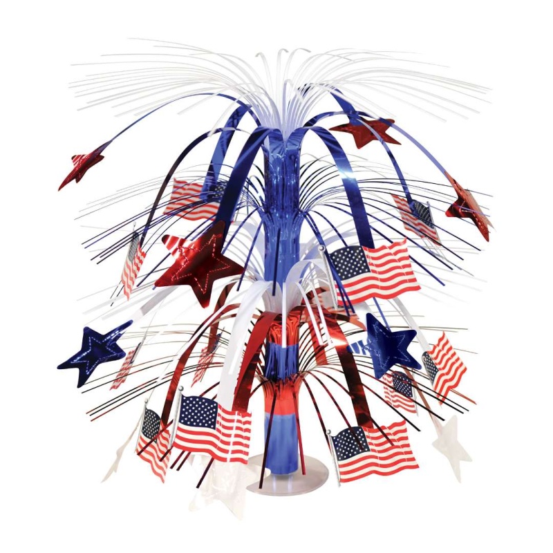 4Th Of July Flag Cascade Centerpieces - 18"