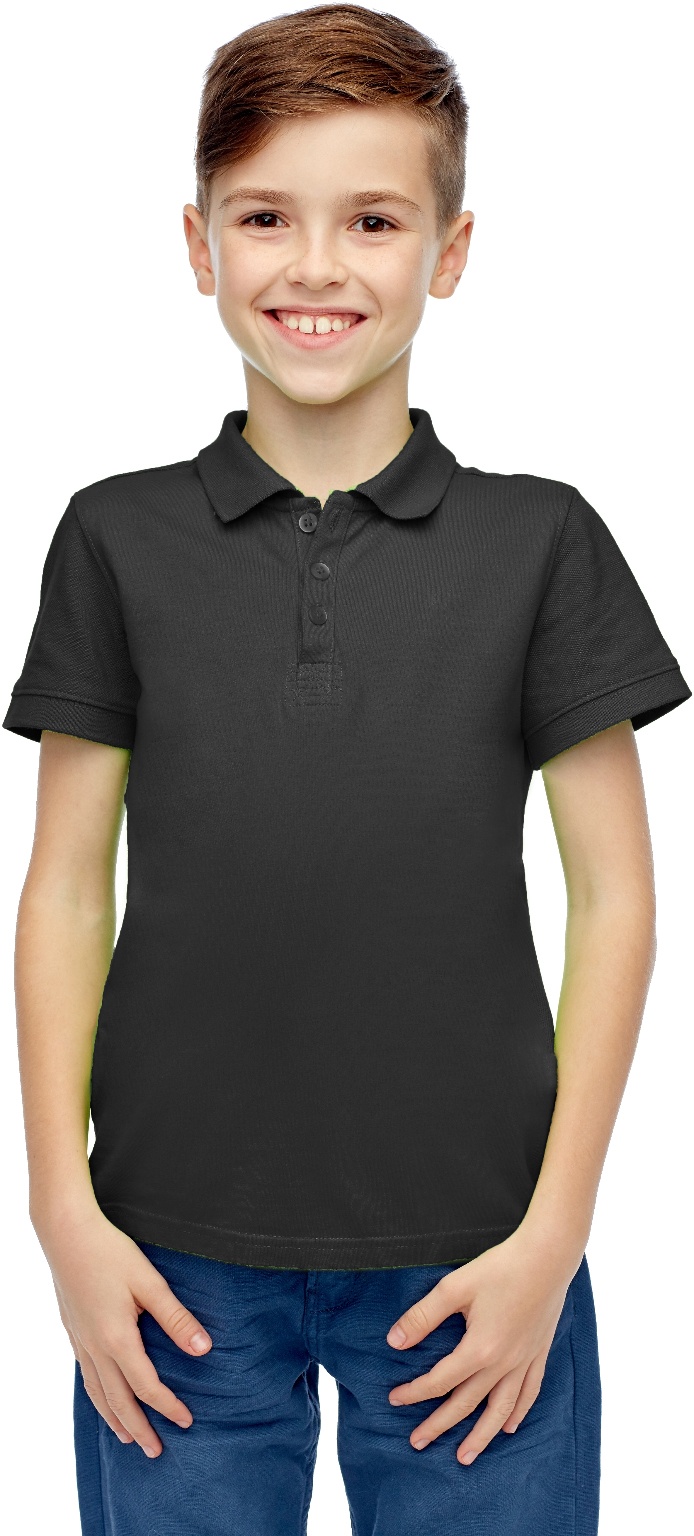 Boys' Short Sleeve Black Polo Shirts - Size 4-7