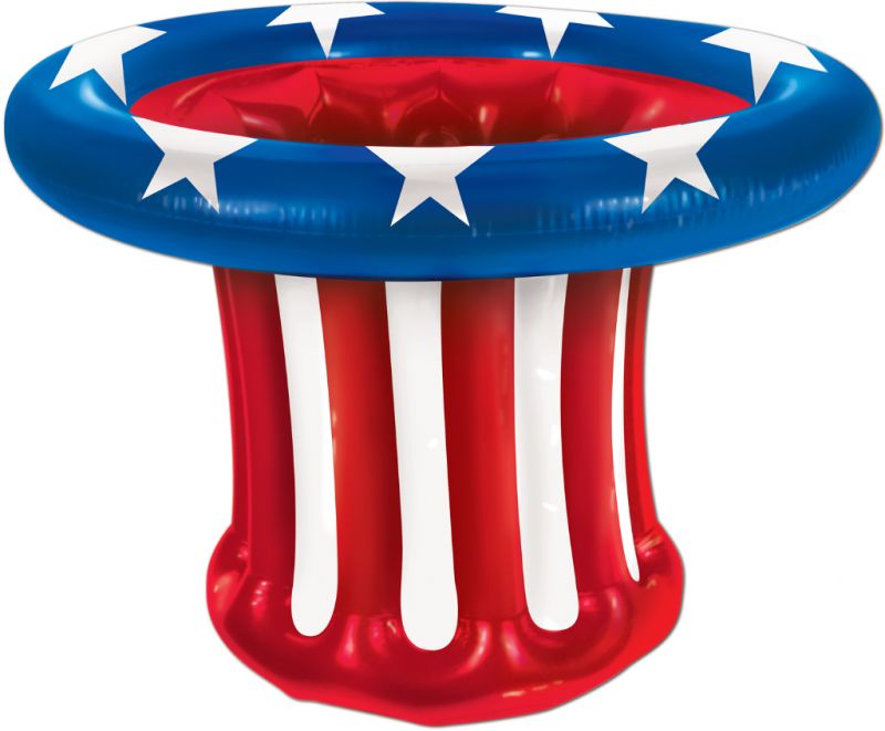 Inflatable Patriotic Hat Cooler