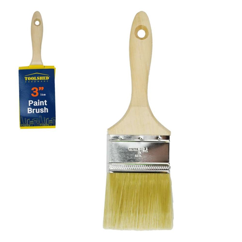 Paint Brush - Wooden Handle, 3"