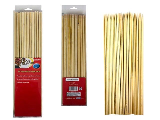 Bamboo Skewers - 100 Pack, 12"