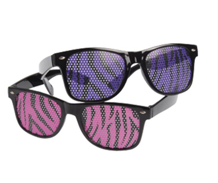 Neon Zebra Print Glasses