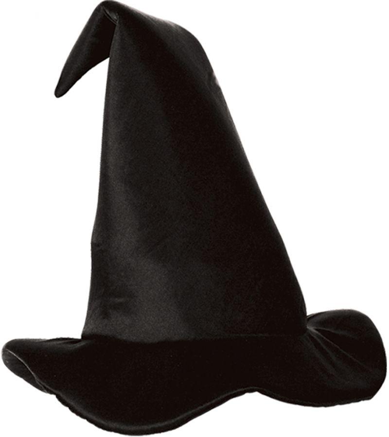 Black Witch Hat - Satin