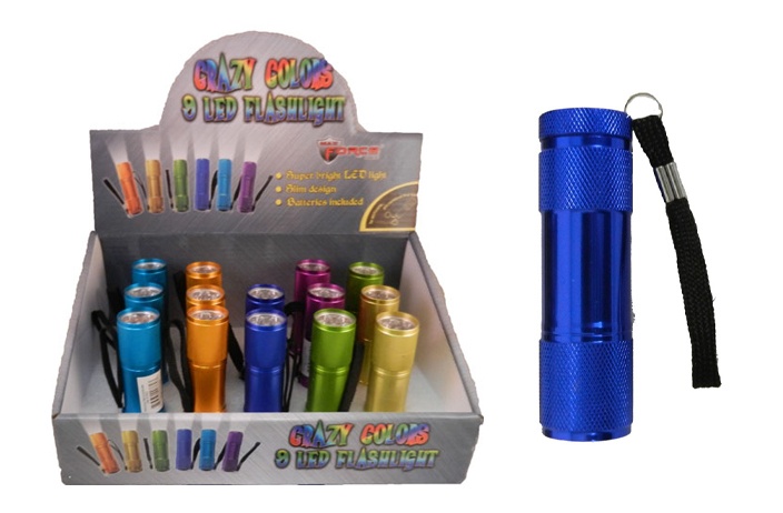 Crazy Colors 9-Led Flashlights - Assorted Colors