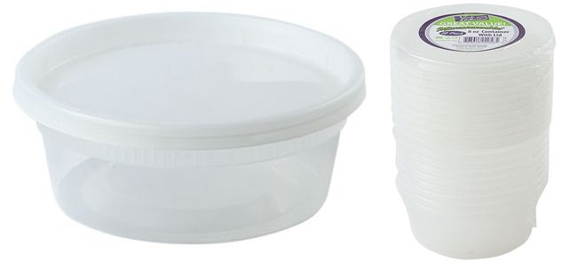 8 Oz. Deli Container With Lids 10-Packs - Nicole Home Collection