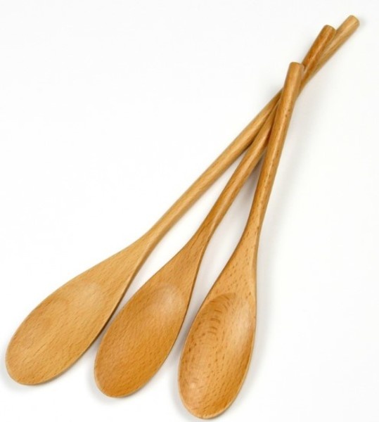 Solid Wooden Spoon Sets - 3 Pieces, 10" - 14"