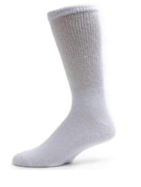 Adult Crew Socks - White 10-13