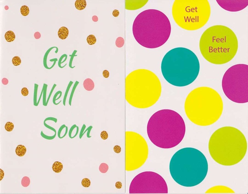 Get Well Cards - Assorted, 6 Styles, 5" X 8"