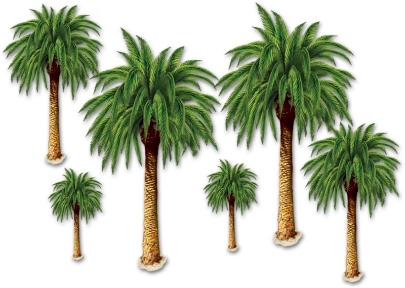 Palm Tree Decoration Prop Set - 6 Pieces