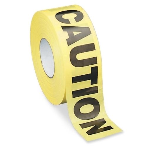 Barricade Tape, "Caution" - 3" X 1000', Yellow/Black