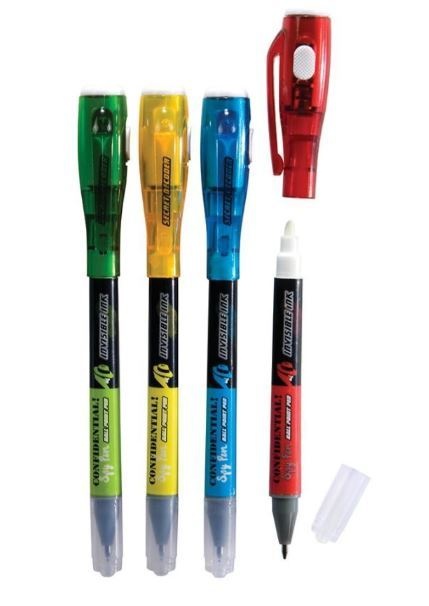 Invisible Ink Spy Pens - Assorted Colors, 6"