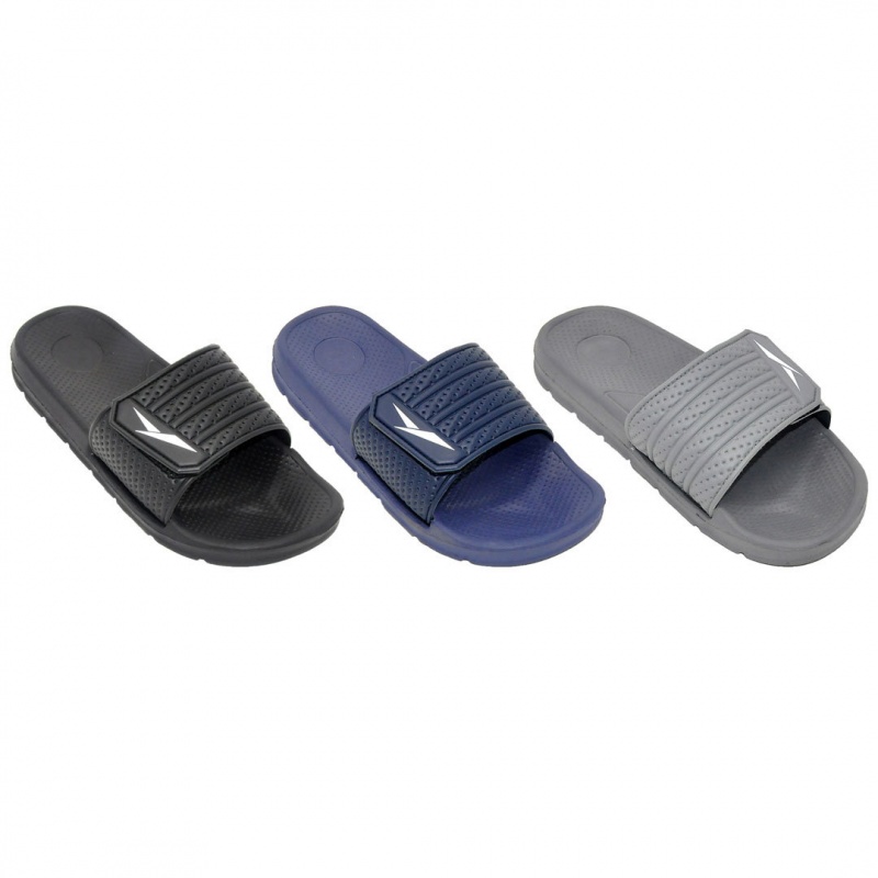 Men's Sport Slides Velcro Strap, Assorted