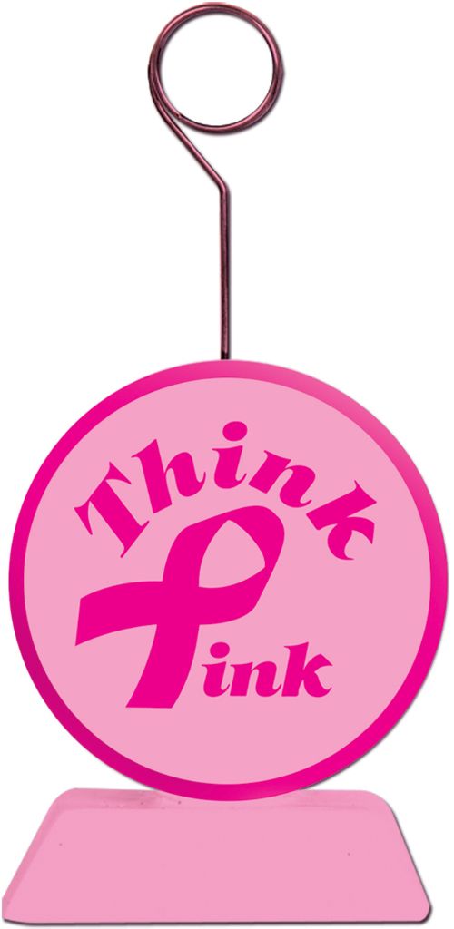 Photo Holder/Balloon Weight - Breast Cancer Awareness