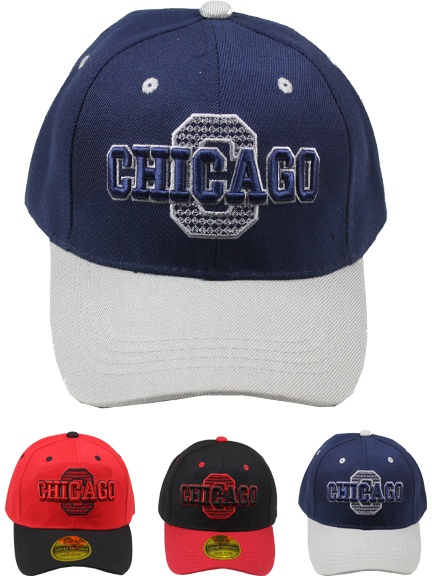 Chicago Baseball Cap With Pre-Curved Visor