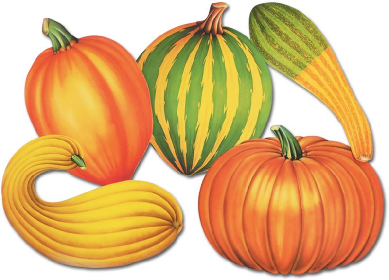Gourd Cutout Fall Decorations - 16", Assorted