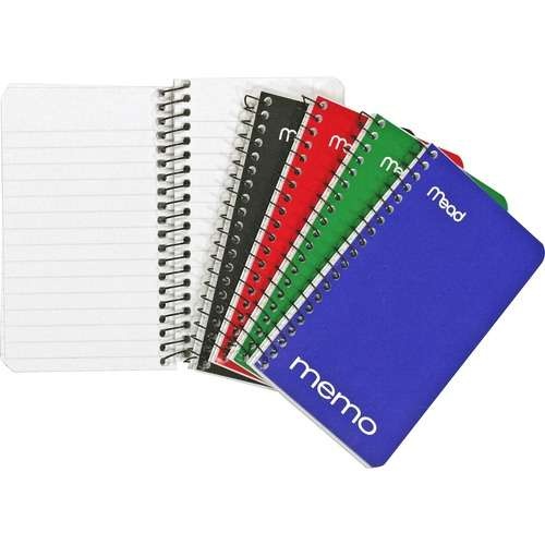 Memo Books - College Ruled, 60 Sheets, 4 Colors
