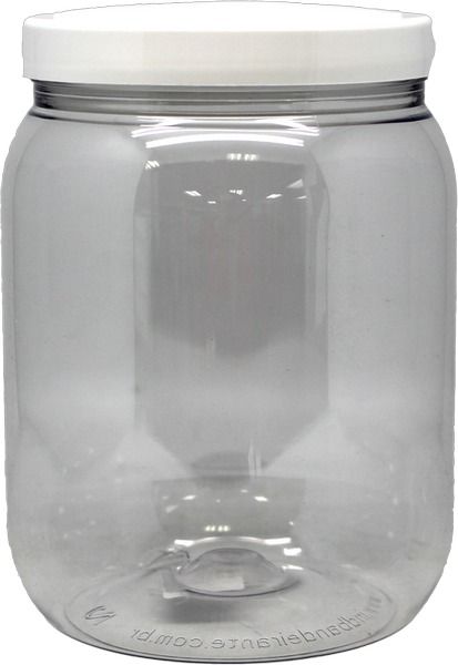 Transparent Plastic Jars - 57.5 Oz, 1700Ml