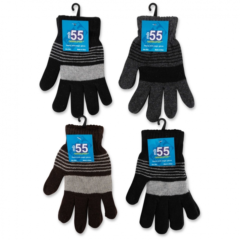 Adult Heavy Knit Magic Gloves - Assorted Colors