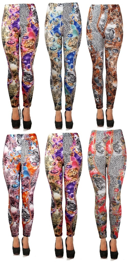Women's Animal Print Leggings - 6 Colors, Size S/m