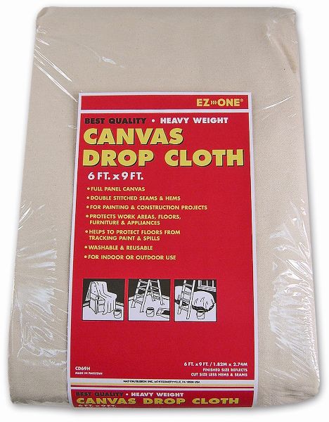 Canvas Drop Cloth 8 Oz - 6 Ft. X 9 Ft