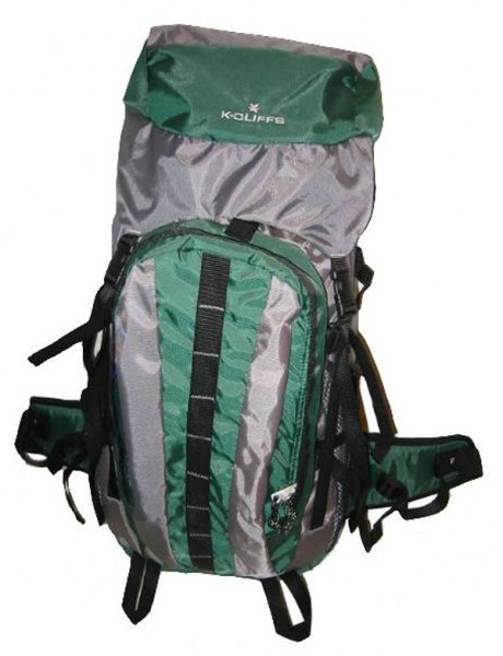 Hiking Backpack W/Internal Frame, 25.5"X17.5"X6", Green/Grey