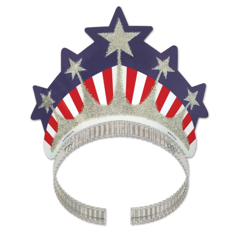 Miss Liberty Tiara - Glitter, Stars Stripes