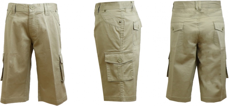 Junior Khaki Cargo Bermuda Shorts - Sizes 1/2 - 15/16